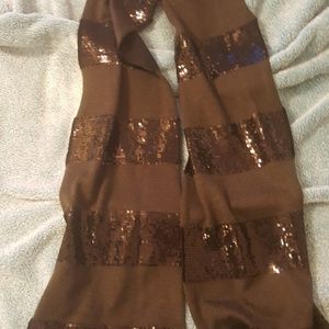 Black sequin scarf